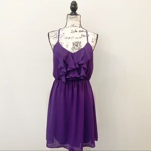 NWT Francesca’s Sleeveless Ruffle Dress, Size Larg